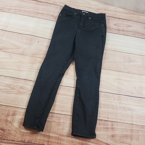 Good American Jeans Women 8 Black Jeggings‎ Skinny Good Waist Crop High Rise - Picture 2 of 12